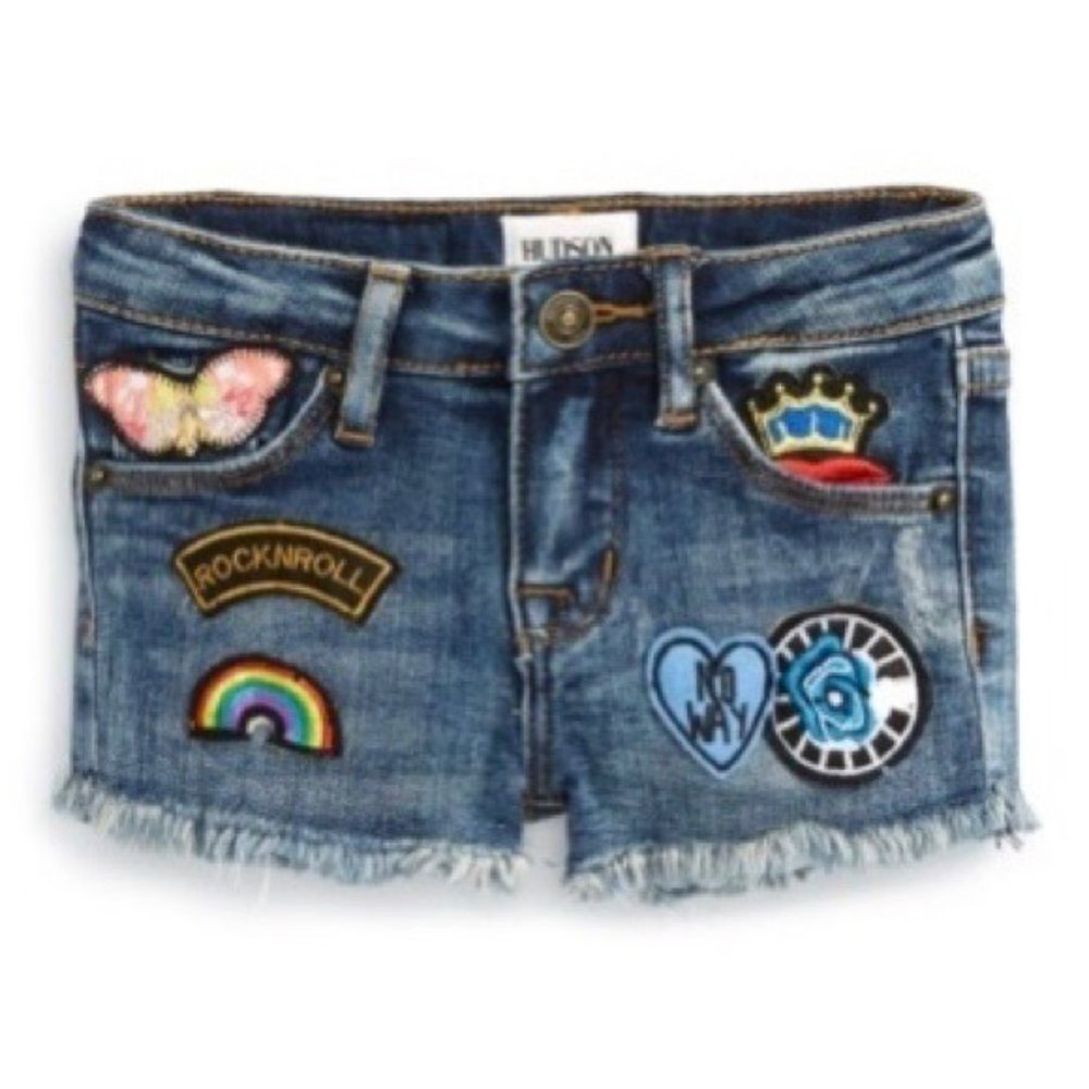 Trendy Hudson Rock and Roll Patch Shorts Girls 10